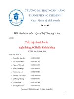 Tiếp thị sứ mệnh của ngân hàng ACB đến khách hàng