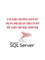 HƯỚNG DẪN SỬ DỤNG HỆ QUẢN TRỊ CƠ SỞ DỮ LIỆU MS SQL SERVER 2000