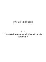 SKKN Phương pháp dạy học sát đối tượng Công nghệ 6