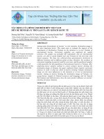 Tác động của hình ảnh điểm đến Việt Nam đến dự định quay trở lại của du khách quốc tế