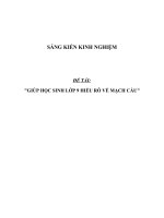 SKKN Giúp học sinh lớp 9 hiểu rõ về mạch cầu