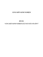 SKKN Kinh nghiệm giải toán dãy số lớp 5