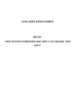 SKKN Một số kinh nghiệm rèn đọc diễn cảm cho học sinh lớp 5