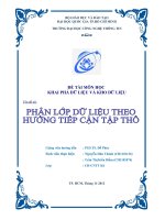 Phân lớp dữ liệu theo hướng tiếp cận tập thô