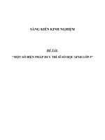 SKKN Một số biện pháp duy trì sĩ số học sinh lớp 5