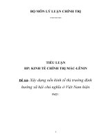 XÂY DỰNG NỀN KINH TẾ THỊ TRƯỜNG ĐỊNH HƯỚNG XÃ HỘI CHỦ NGHĨA Ở VIỆT NAM HIỆN NAY