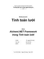 Tiểu luận môn tính toán lưới Alchemi.NET Framework trong Tính toán lưới