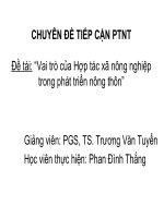 slide thuyết trình Chuyên Đề Vai trò của Hợp tác xã nông nghiệp trong phát triển nông thôn