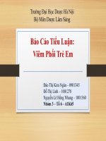 Tiểu luận viêm phổi trẻ em