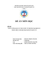 tăng cường quản lý nhà nước về thương mại dịch vụ trong bối cảnh hội nhập kinh tế
