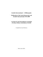 Publications of the SocialDemocratic and Socialist Internationals 19142000 A project by the International Association of Labour History Institutions (IALHI)