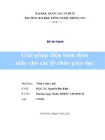 Giải pháp điện toán đám mây cho các tổ chức giáo dục