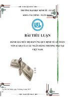 ĐÁNH GIÁ MỨC ĐỘ ĐÁP ỨNG QUY ĐỊNH VỀ AN TOÀN VỐN (CAR) CỦA CÁC NGÂN HÀNG THƯƠNG MẠI TẠI VIỆT NAM