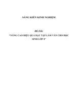 SKKN Nâng cao hiệu quả dạy Tập làm văn cho học sinh lớp 4