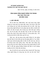 Chuyên đề ứng dụng công nghệ thông tin trong dạy học tích cực môn toán