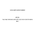 SKKN Dạy học sinh khá giỏi lớp 5 giải toán chuyển động đều