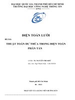 THUẬT TOÁN DƯ THỪA TRONG ĐIỆN TOÁN PHÂN TÁN