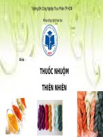 Bài thuyết trình Thuốc nhuộm thiên nhiên