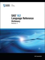 SAS 9.2 Language Reference Dictionary