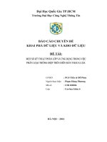 MỘT SỐ KỸ THUẬT PHÂN LỚP VÀ ỨNG DỤNG TRONG VIỆC PHÂN LOẠI THÔNG ĐIỆP TRÊN DIỄN ĐÀN THẢO LUẬN