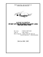 KINH NGHIỆM VỀ MỘT SỐ VẤN ĐỀ NÂNG CAO CHẤT LƯỢNG ĐỘI NGŨ GIÁO VIÊN