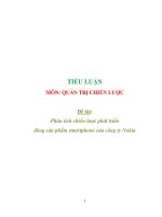 PHÂN TÍCH CHIẾN LƯỢC PHÁT TRIỂN DÒNG SẢN PHẨM SMARTPHONE CỦA CÔNG TY NOKIA