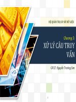 BÀI GIẢNG HỆ QUẢN TRỊ CƠ SỞ DỮ LIỆU  CHƯƠNG 6