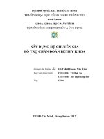 XÂY DỰNG HỆ CHUYÊN GIA HỖ TRỢ CHẨN ĐOÁN BỆNH Y KHOA