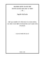 Chế tạo, nghiên cứu tính chất của màng mỏng, cấu trúc nano trên cơ sở zno pha tạp và khả năng ứng dụng