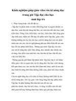 Kinh nghiệm giúp giáo viên rèn kĩ năng đọc trong giờ tập đọc cho học sinh lớp 4a