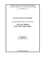 Tiểu luận môn Biểu diễn tri thức và ứng dụng GIẢI TỰ ĐỘNG BÀI TOÁN HÓA HỌC