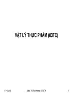 Bài giảng Vật lý thực phẩm