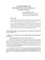 Qui trình thiết lập tuổi thọ 100 năm chất lượng cao của nhà cao tầng