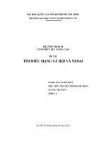 TIỂU LUẬN CƠ SỞ DỮ LIỆU NÂNG CAO TÌM HIỂU MẠNG XÃ HỘI VÀ NEO4J