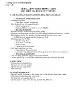 Kế hoạch vui chơi tháng 11 (lứa tuổi 5 6)