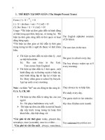 Tổng hợp các thì trong tiếng anh