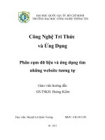 Phân cụm dữ liệu và ứng dụng tìm những website tương tự