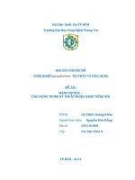 MẠNG NEURAL – ỨNG DỤNG TRONG KỸ THUẬT NHẬN DẠNG TIẾNG NÓI