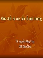 slide mức chết và các yếu tố ảnh hưởng