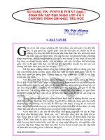 SỬ DỤNG MS. POWER POINT (ppt.) SOẠN BÀI TẬP ĐỌC NHẠC LỚP 4 & 5 CHƯƠNG TRÌNH ÂM NHẠC TIỂU HỌC