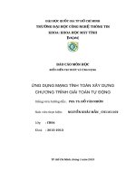 ỨNG DỤNG MẠNG TÍNH TOÁN XÂY DỰNG CHƯƠNG TRÌNH GIẢI TOÁN TỰ ĐỘNG