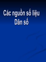 slide Các nguồn số liệu Dân số