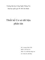 Tiểu luận môn cơ sở dữ liệu nâng cao Thiết kế Cơ sở dữ liệu phân tán