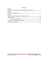 Tiểu luận môn cơ sở dữ liệu nâng cao THIẾT KẾ PHÂN MẢNH DỌC VỚI THUẬT TOÁN VF