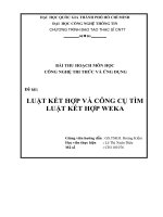 LUẬT KẾT HỢP VÀ CÔNG CỤ TÌM LUẬT KẾT HỢP WEKA