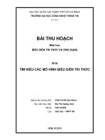 Tiểu luận MÔN BIỂU DIỄN TRI THỨC VÀ ỨNG DỤNG TÌM HIỂU CÁC MÔ HÌNH BIỂU DIỄN TRI THỨC