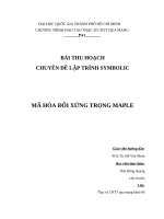 CHUYÊN ĐỀ LẬP TRÌNH SYMBOLIC MÃ HÓA ĐỐI XỨNG TRONG MAPLE