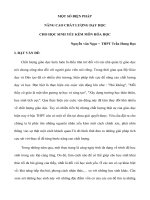 Một số biện pháp giúp học sinh yếu kém học tốt môn Hóa học