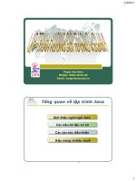 Bài giảng Lập trình hướng đối tượng JAVA
