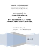 MỘT MÔ HÌNH CẤP PHÁT TRONG THIẾT KẾ CƠ SỞ DỮ LIỆU PHÂN TÁN